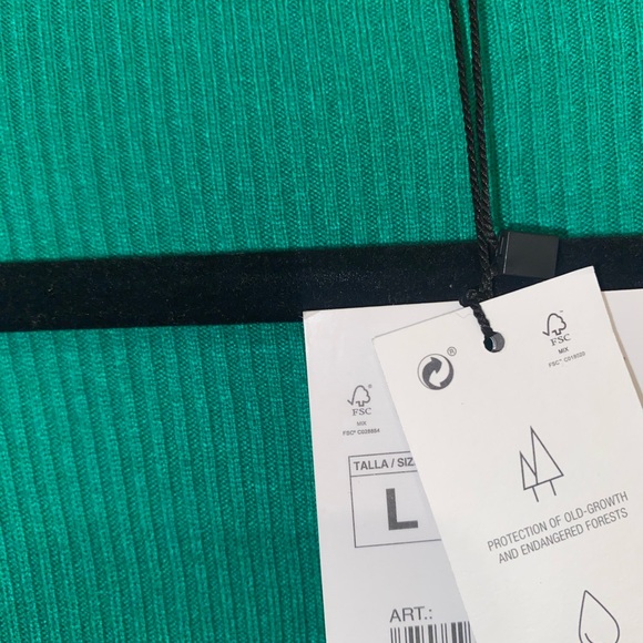 NWT ZARA knit green dress - Picture 5 of 9